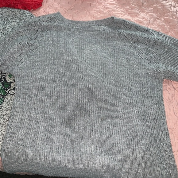 Light grey/sliver sparkly sweater. - Picture 1 of 3